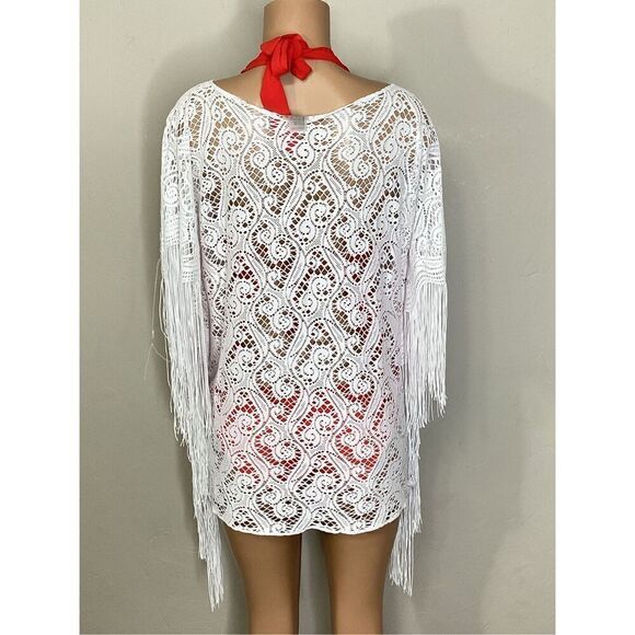 New Pilyq water lily fringe coverup. XS/S. Regularly $179 - Picture 7 of 11